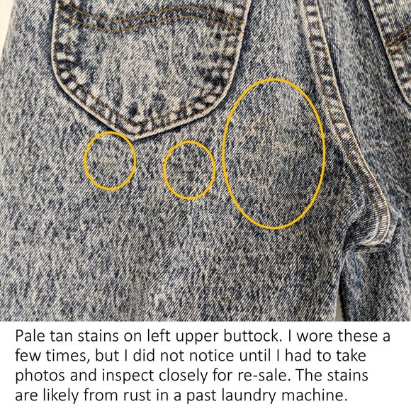 Vintage Acid Wash Jeans Lee 100% Cotton USA 24 00 - Picture 10 of 16